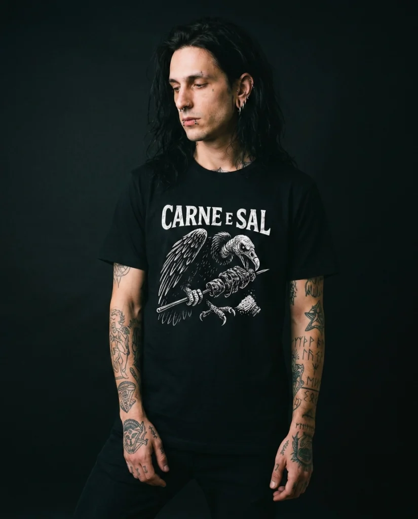 Camiseta Carne e sal